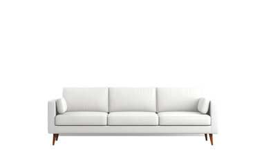 White Sofa on white transparent background