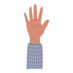 Woman hand flat illustration