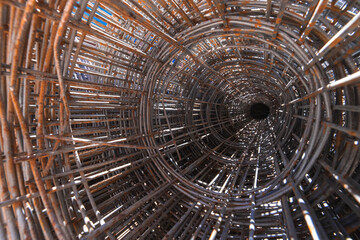 Housing Construction. Steel Reinforcement Bars rebar