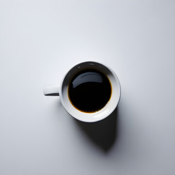 Generative KI Kaffee in Kaffeetasse weißer Hintergrund