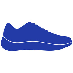 Running shoe silhouette illustration