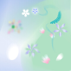 Blurred flowers background