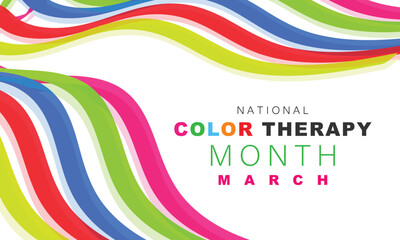 National color therapy month. background, banner, card, poster, template. Vector illustration.
