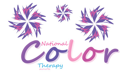 National color therapy month. background, banner, card, poster, template. Vector illustration.