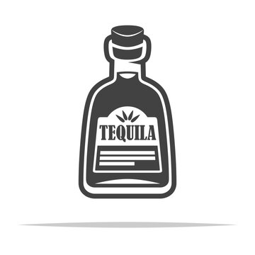 Bottle of tequila icon transparent vector isolated