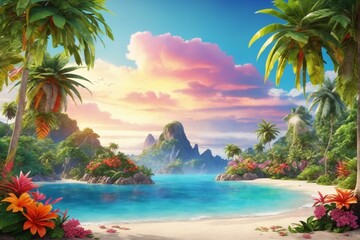 tropical beach wallpaper