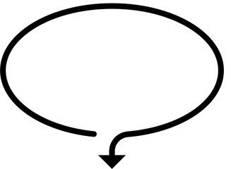 Black and white speech bubble balloon with arrow point icon sticker memo keyword planner text box banner, flat png transparent element design