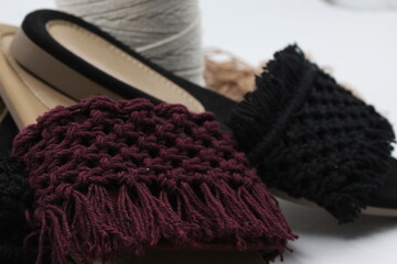 Sandalias de macrame.