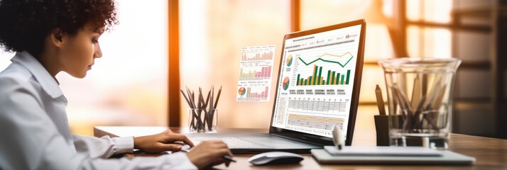 Female doctor working with computer at hospital, Medical Coding Bill, Managing cybersecurity defence project.