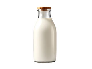bottle of milk isolated on transparent background