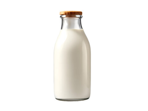 bottle of milk isolated on transparent background