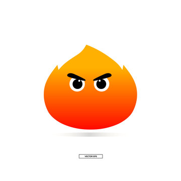 Character fire cartoon logo,emoticon,mascot