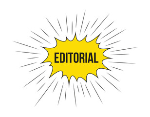 Editorial banner design. Editorial icon. Flat style vector illustration.