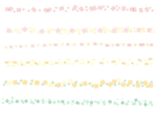 カラフル　四角　ランダム　罫線