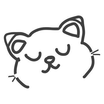 hand drawn illustration of a cat or a dog I donot know