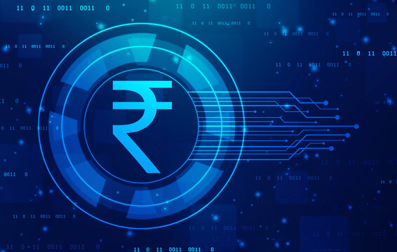 Indian Rupee symbol on financial Background, Growth of Indian stock market, Abstract finance background, Stock market Concept background