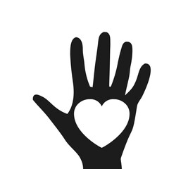 Fototapeta premium hands with heart icon illustration