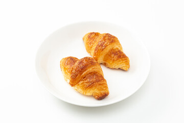 白背景にクロワッサン