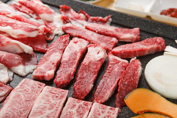korean style grilled barbecue meat 