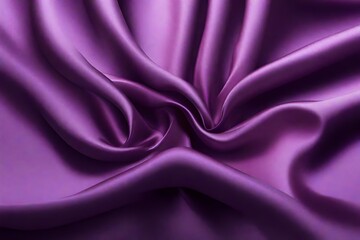 Obraz premium Closeup of rippled purple color satin fabric cloth texture background