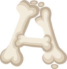 Bone Alphabet Letter A