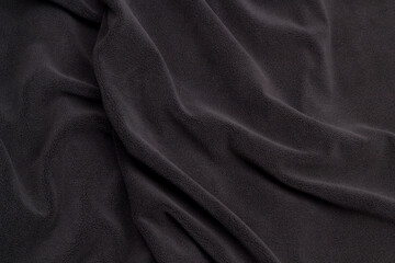 Fleece fabric blue top view. Texture of textile fleece bedspread.	
