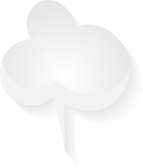 speech bubble balloon icon sticker memo keyword planner text box banner, flat png transparent element design