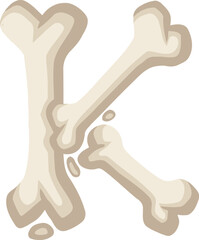 Bone Alphabet Letter K