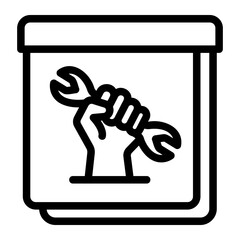 labor day outline icon