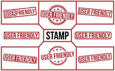 User Friendly stamp red rubber stamp on white background. User Friendly stamp sign. User Friendly stamp.