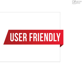 User Friendly banner design, Isolated on white background.