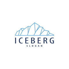 Antarctic Cold Mountain Iceberg Logo Design, Simple Vector Template Symbol Illustration