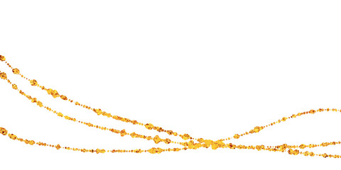 金色風の線の装飾イラスト素材