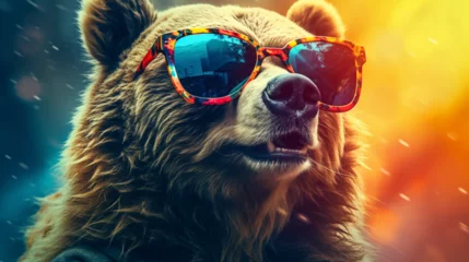 Photo sur Plexiglas Lama dog in sunglasses