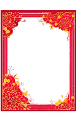 Obraz premium 赤いフレームpng 63 Generative AI, 