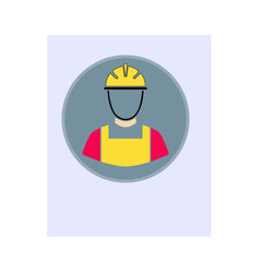 Labor day icon worker with helmet