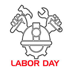 Labor day chef hat icon vector