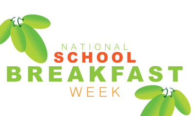 National School breakfast Week. background, banner, card, poster, template. Vector illustration.