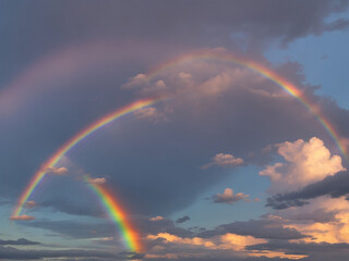 rainbow over sky