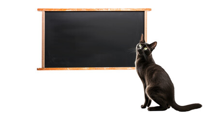A cat and a blackboard Generative AI