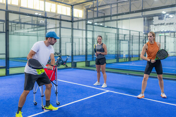 Tailored indoor Padel coaching for skill enhancement. Professional guidance. Indoor Padel Training