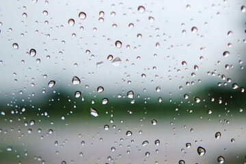 raindrops on window