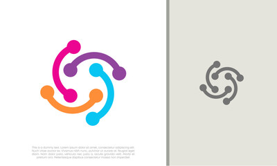 Global Community Logo Icon Elements Template. Community human Logo template vector. Community health care. Abstract Community logo. Human Resources Consulting Company.