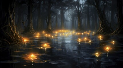  Candles melting into rivers, carrying the echoes of long-forgotten whispers | generative AI