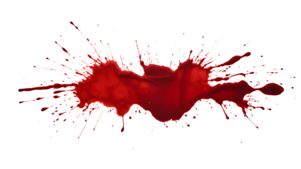 Fotobehang Splash of blood on transparent background  © John