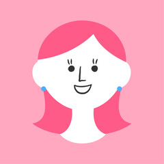 ミディアムヘアの女性