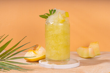 Melon slushie cocktail