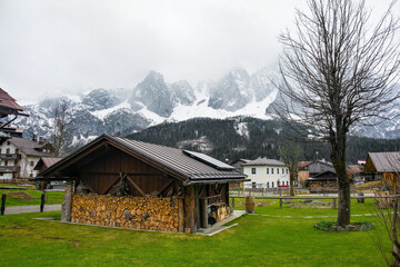 Early spring the mountain village of Cima Sappada in Carnia in Udine Province, Friuli-Venezia Giulia, north east Italy