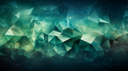 Green polygon background