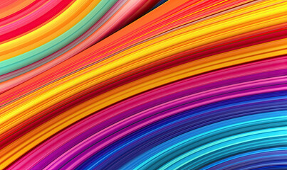 Abstract wave wallpaper. Bright rainbow wallpaper. For banner, postcard, book illustration,. Created with generative AI tools